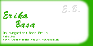 erika basa business card